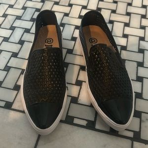 Jibs slim pointed toe perforated slip on sneaker size 5 US EUR 36 LIKE NEW